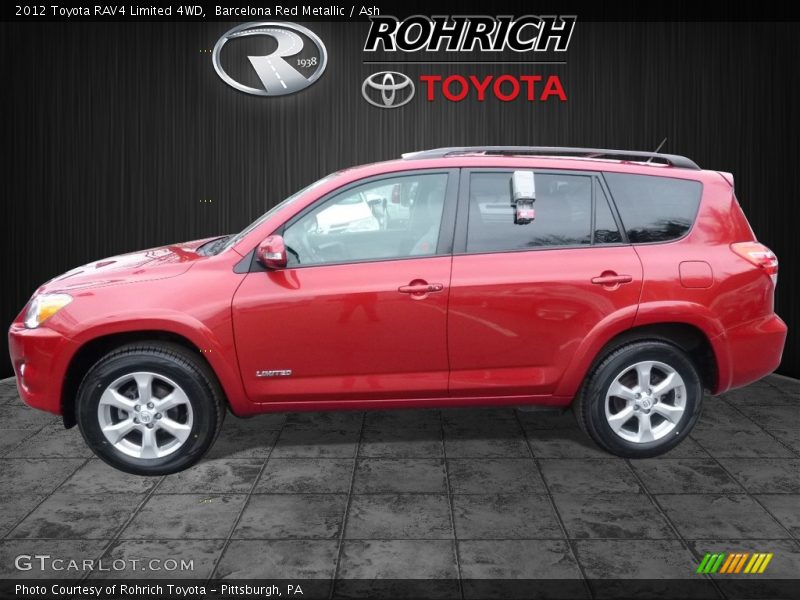 Barcelona Red Metallic / Ash 2012 Toyota RAV4 Limited 4WD