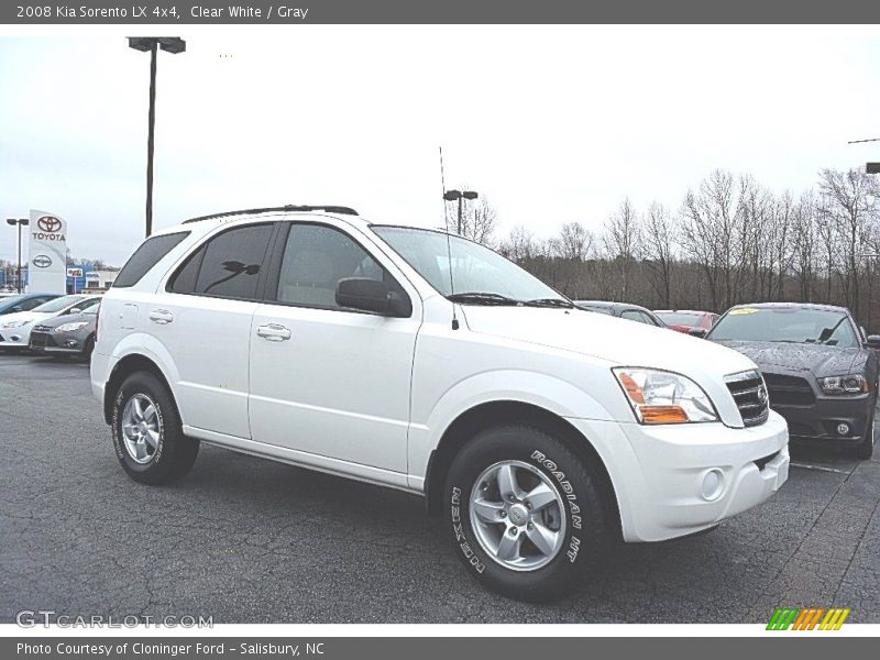 Clear White / Gray 2008 Kia Sorento LX 4x4