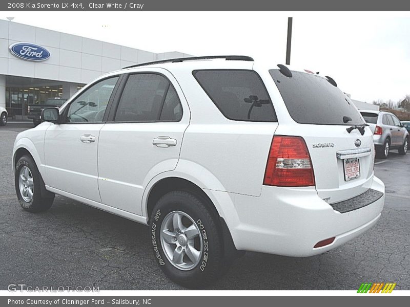 Clear White / Gray 2008 Kia Sorento LX 4x4