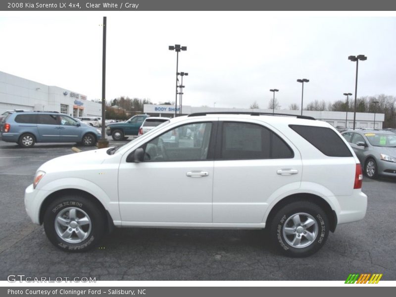 Clear White / Gray 2008 Kia Sorento LX 4x4