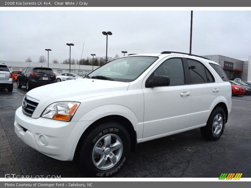 Clear White / Gray 2008 Kia Sorento LX 4x4
