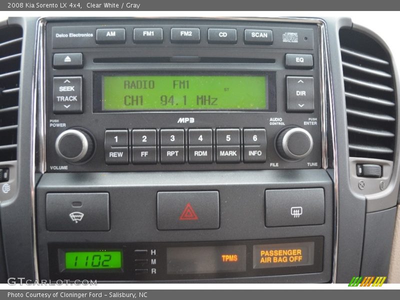 Clear White / Gray 2008 Kia Sorento LX 4x4