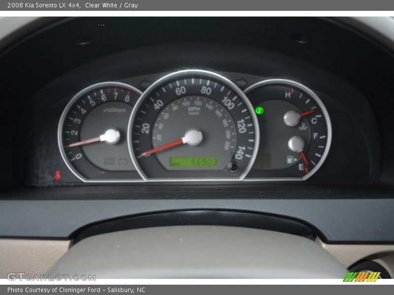 Clear White / Gray 2008 Kia Sorento LX 4x4