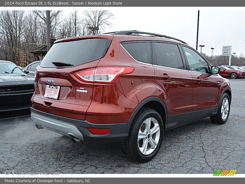 Sunset / Medium Light Stone 2014 Ford Escape SE 1.6L EcoBoost