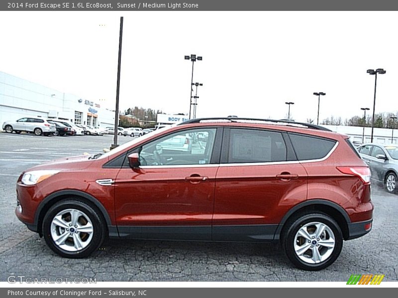 Sunset / Medium Light Stone 2014 Ford Escape SE 1.6L EcoBoost