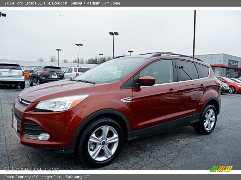 Sunset / Medium Light Stone 2014 Ford Escape SE 1.6L EcoBoost