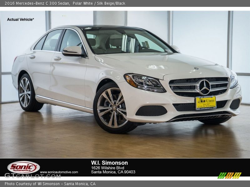 Polar White / Silk Beige/Black 2016 Mercedes-Benz C 300 Sedan