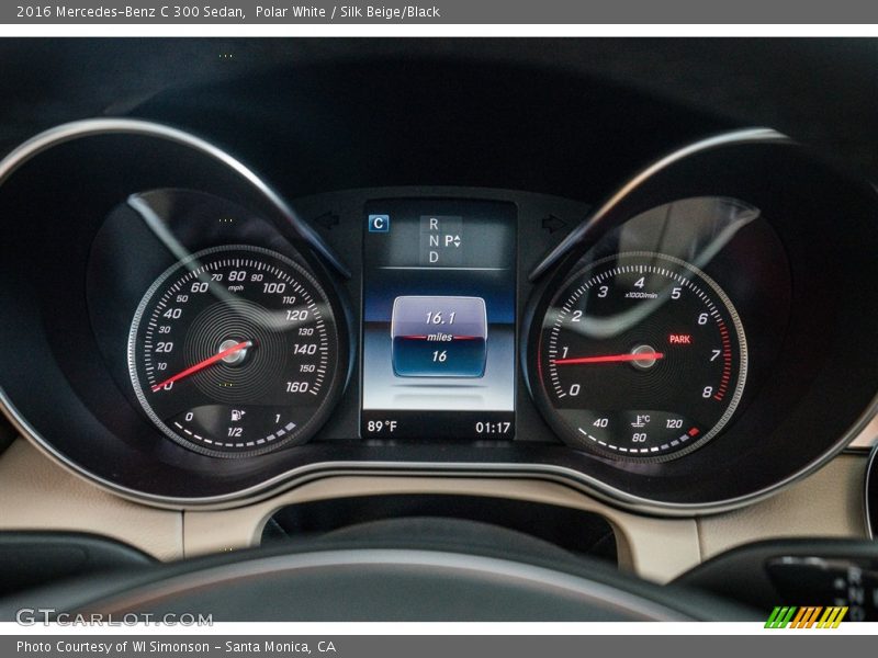 Polar White / Silk Beige/Black 2016 Mercedes-Benz C 300 Sedan
