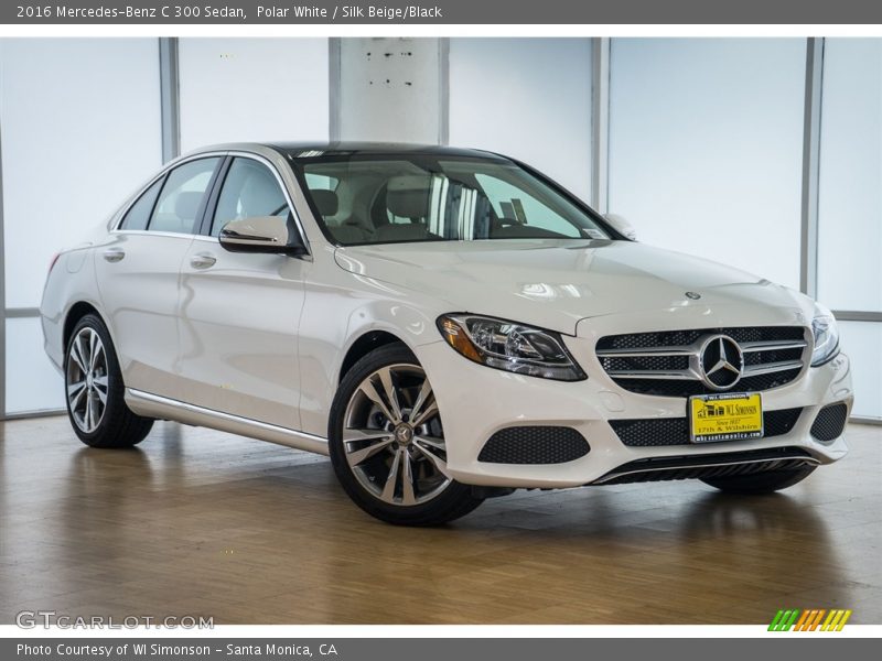 Polar White / Silk Beige/Black 2016 Mercedes-Benz C 300 Sedan