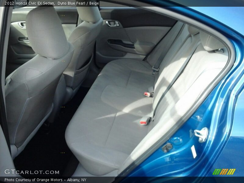 Dyno Blue Pearl / Beige 2012 Honda Civic EX Sedan