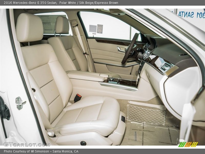Polar White / Silk Beige/Espresso Brown 2016 Mercedes-Benz E 350 Sedan