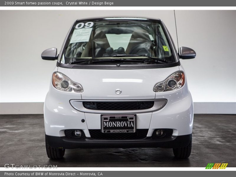 Crystal White / Design Beige 2009 Smart fortwo passion coupe