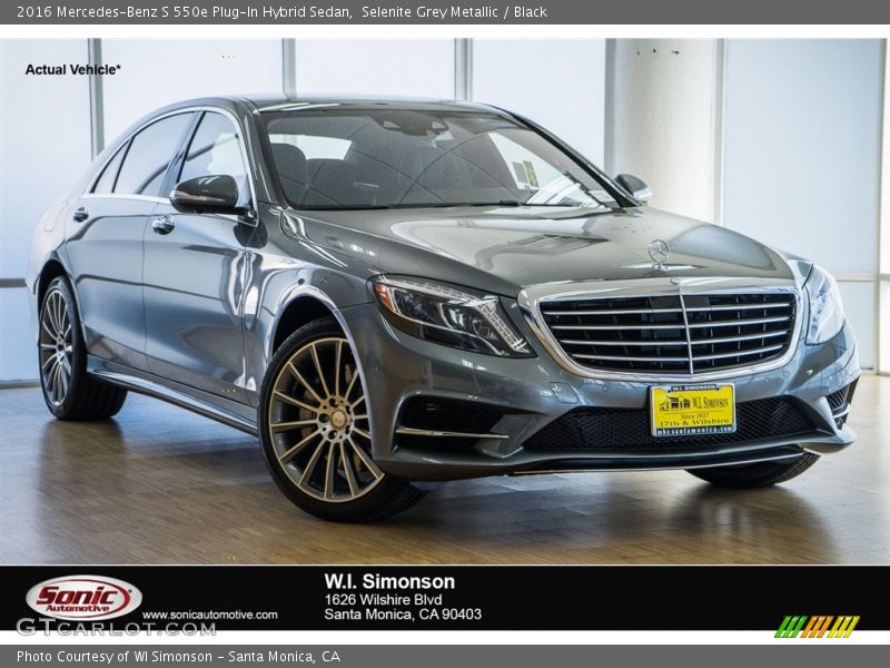 Selenite Grey Metallic / Black 2016 Mercedes-Benz S 550e Plug-In Hybrid Sedan