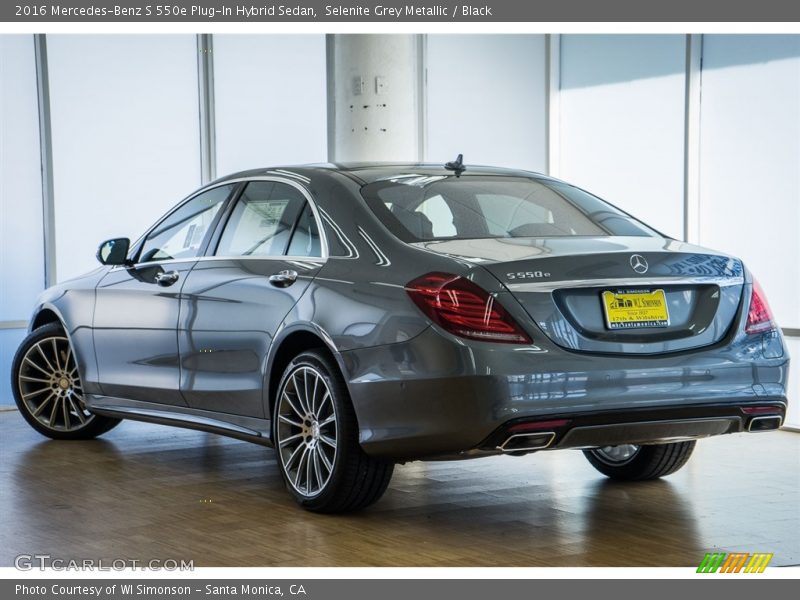 Selenite Grey Metallic / Black 2016 Mercedes-Benz S 550e Plug-In Hybrid Sedan