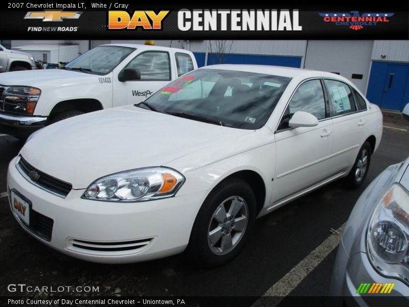 White / Gray 2007 Chevrolet Impala LT