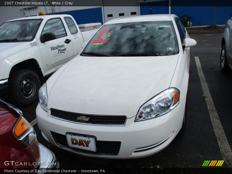 White / Gray 2007 Chevrolet Impala LT