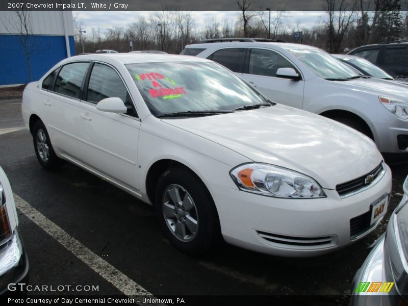 White / Gray 2007 Chevrolet Impala LT