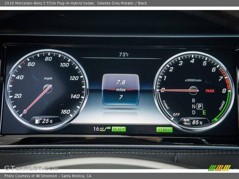 Selenite Grey Metallic / Black 2016 Mercedes-Benz S 550e Plug-In Hybrid Sedan