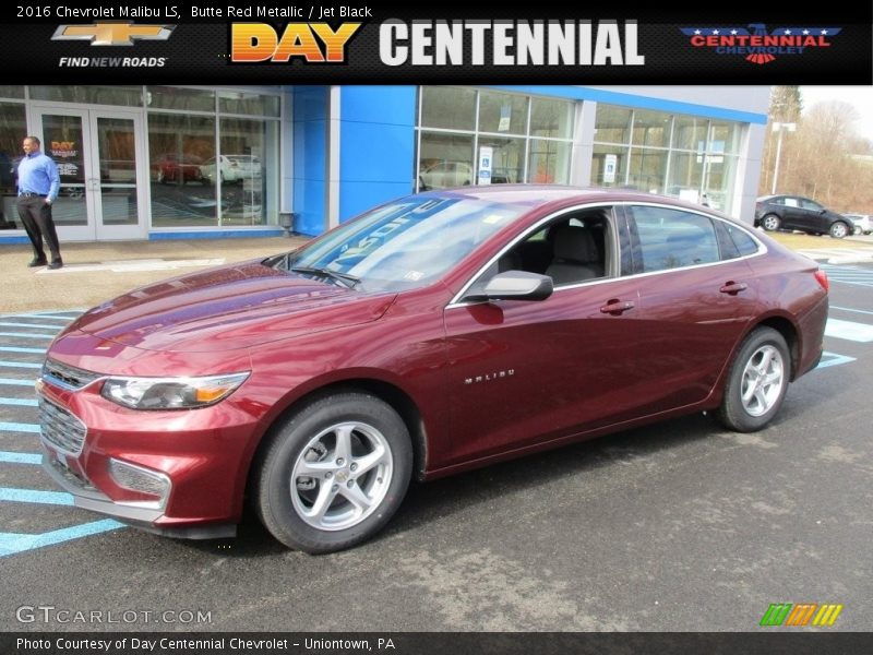 Butte Red Metallic / Jet Black 2016 Chevrolet Malibu LS