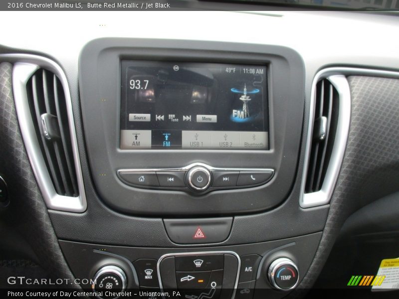 Butte Red Metallic / Jet Black 2016 Chevrolet Malibu LS