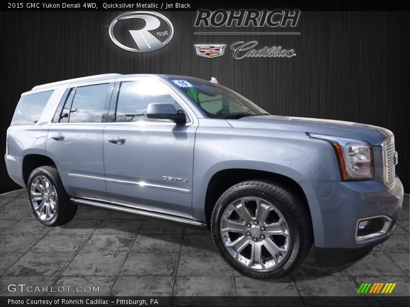 Quicksilver Metallic / Jet Black 2015 GMC Yukon Denali 4WD