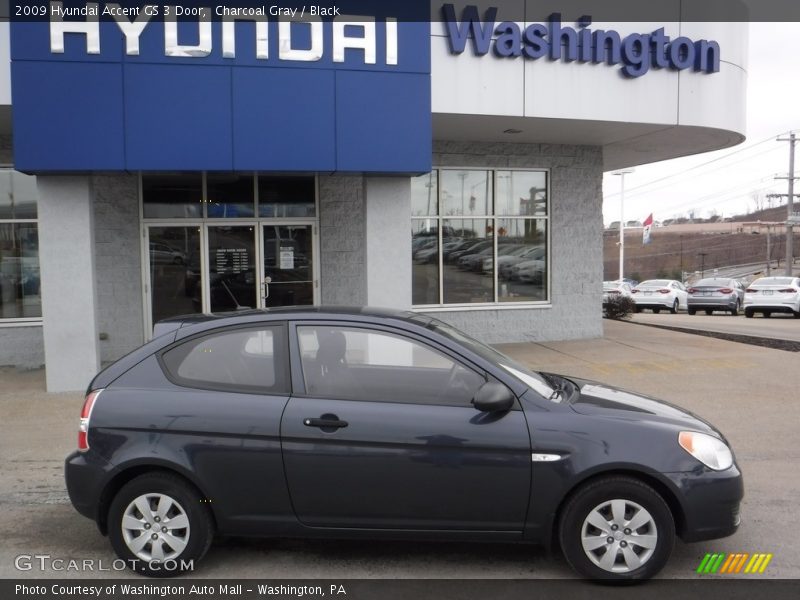 Charcoal Gray / Black 2009 Hyundai Accent GS 3 Door