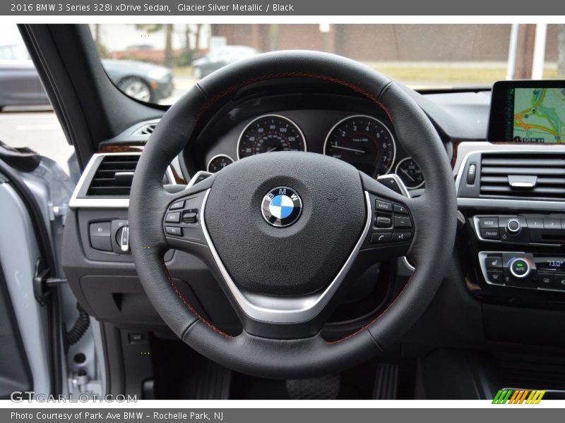 Glacier Silver Metallic / Black 2016 BMW 3 Series 328i xDrive Sedan