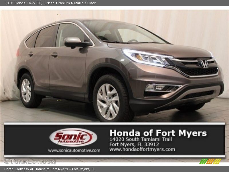 Urban Titanium Metallic / Black 2016 Honda CR-V EX