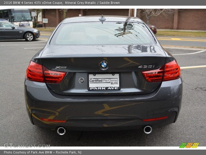 Mineral Grey Metallic / Saddle Brown 2016 BMW 4 Series 435i xDrive Coupe