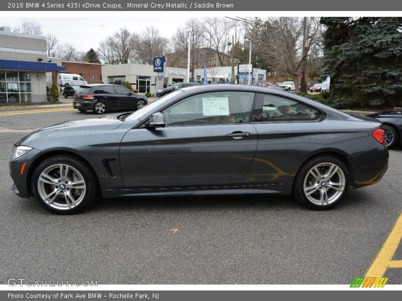 Mineral Grey Metallic / Saddle Brown 2016 BMW 4 Series 435i xDrive Coupe