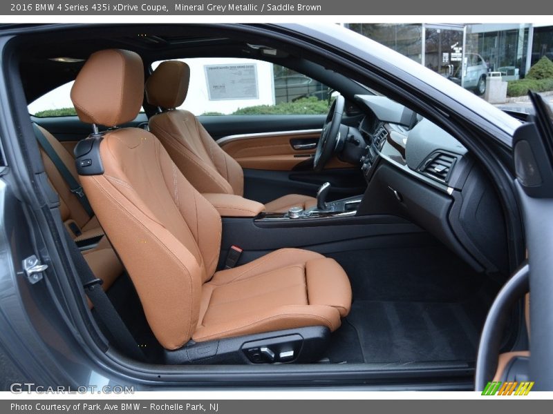 Mineral Grey Metallic / Saddle Brown 2016 BMW 4 Series 435i xDrive Coupe