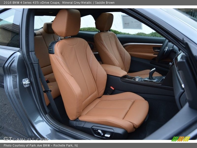 Mineral Grey Metallic / Saddle Brown 2016 BMW 4 Series 435i xDrive Coupe