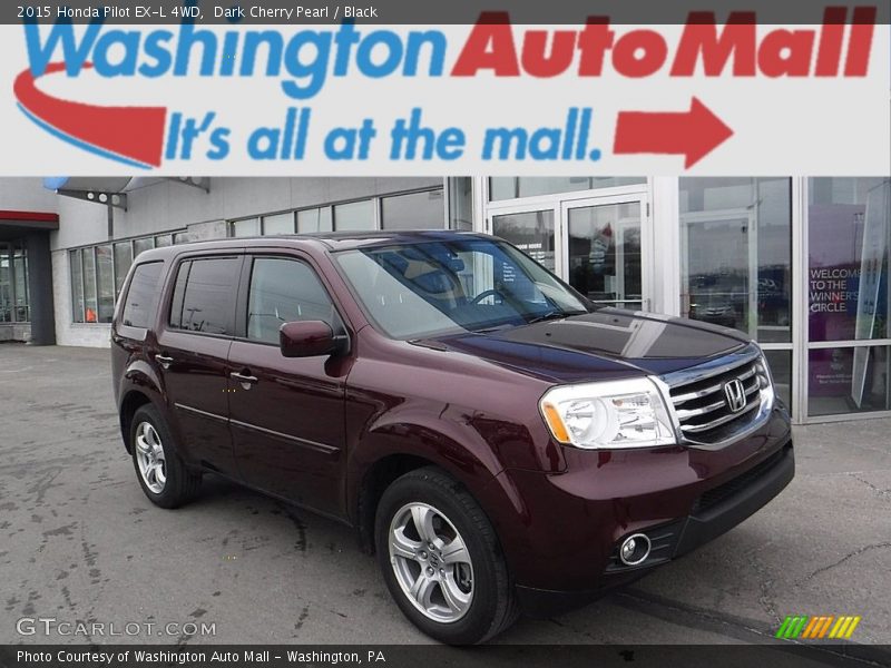 Dark Cherry Pearl / Black 2015 Honda Pilot EX-L 4WD