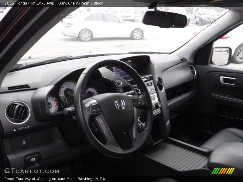 Dark Cherry Pearl / Black 2015 Honda Pilot EX-L 4WD
