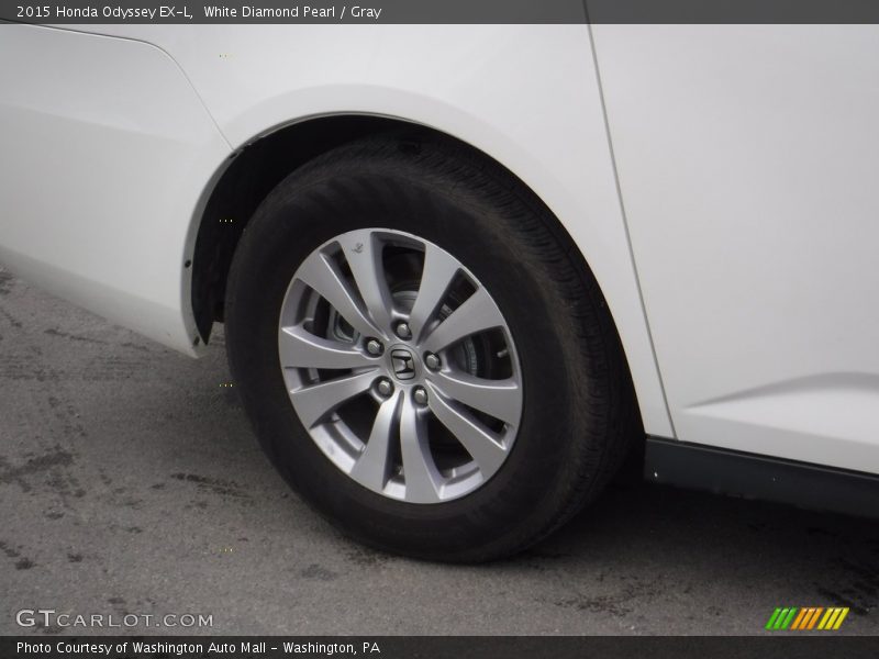 White Diamond Pearl / Gray 2015 Honda Odyssey EX-L