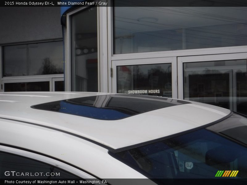 White Diamond Pearl / Gray 2015 Honda Odyssey EX-L