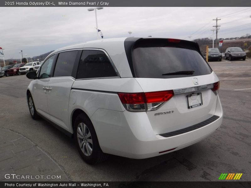 White Diamond Pearl / Gray 2015 Honda Odyssey EX-L