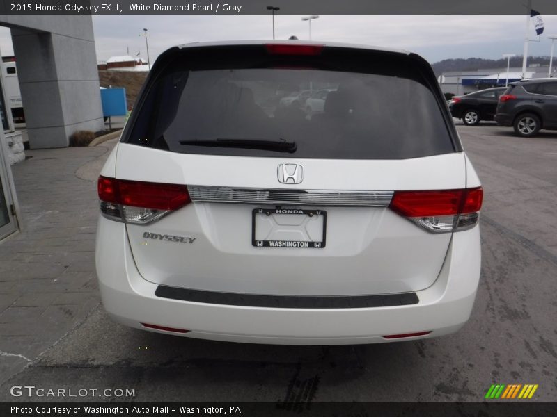 White Diamond Pearl / Gray 2015 Honda Odyssey EX-L