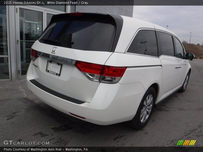 White Diamond Pearl / Gray 2015 Honda Odyssey EX-L