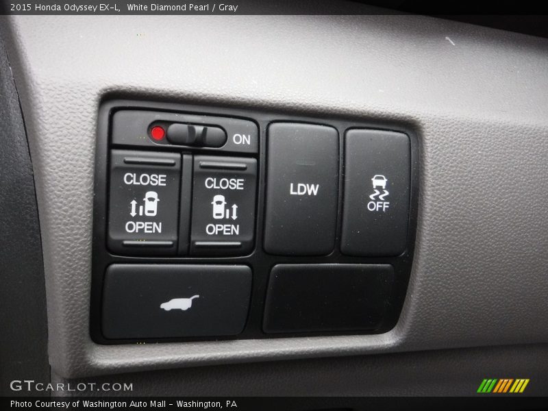 White Diamond Pearl / Gray 2015 Honda Odyssey EX-L