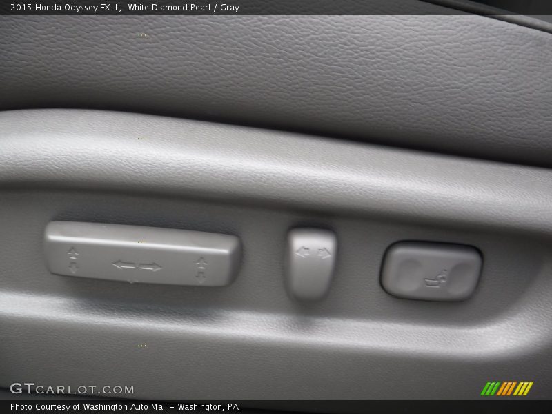 White Diamond Pearl / Gray 2015 Honda Odyssey EX-L