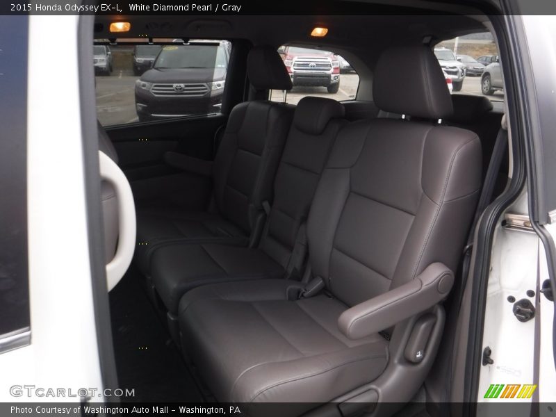 White Diamond Pearl / Gray 2015 Honda Odyssey EX-L