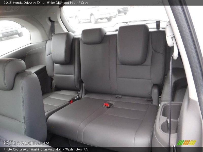 White Diamond Pearl / Gray 2015 Honda Odyssey EX-L