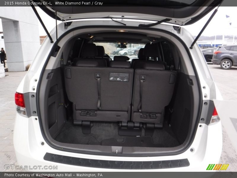 White Diamond Pearl / Gray 2015 Honda Odyssey EX-L
