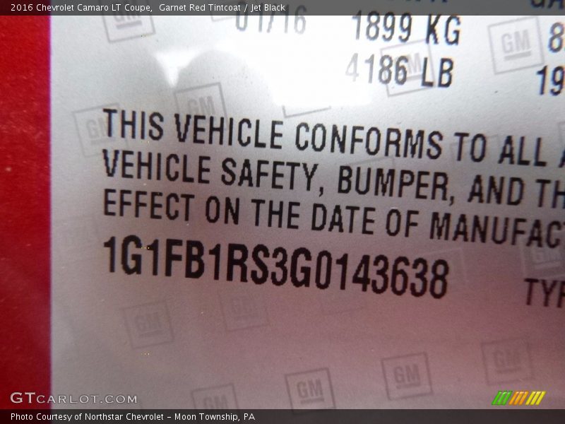 Garnet Red Tintcoat / Jet Black 2016 Chevrolet Camaro LT Coupe