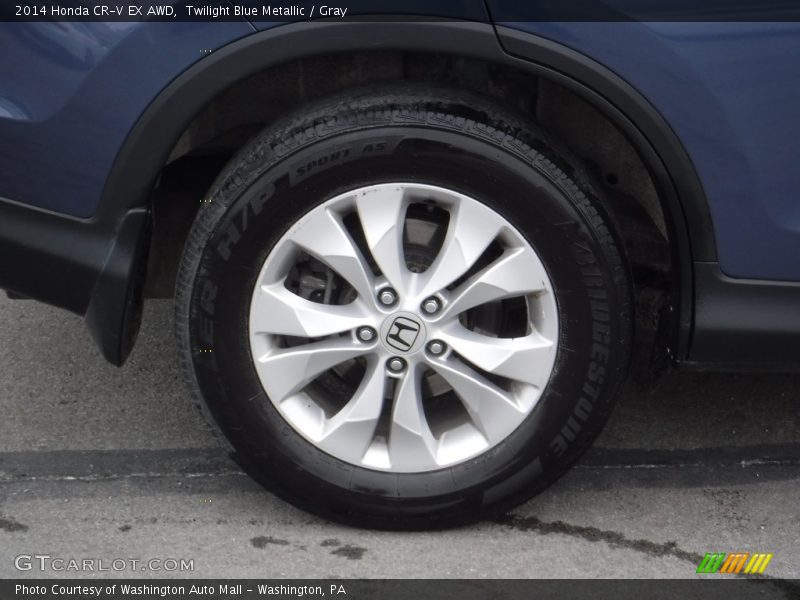 Twilight Blue Metallic / Gray 2014 Honda CR-V EX AWD