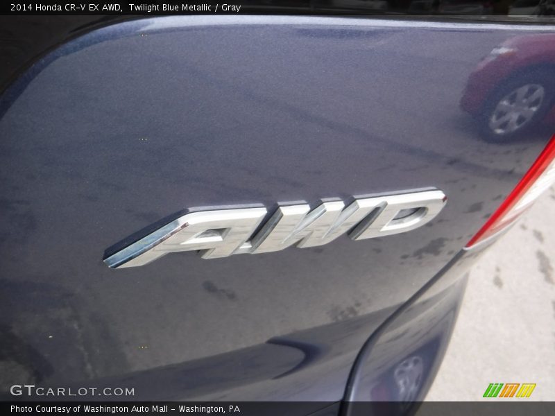 Twilight Blue Metallic / Gray 2014 Honda CR-V EX AWD