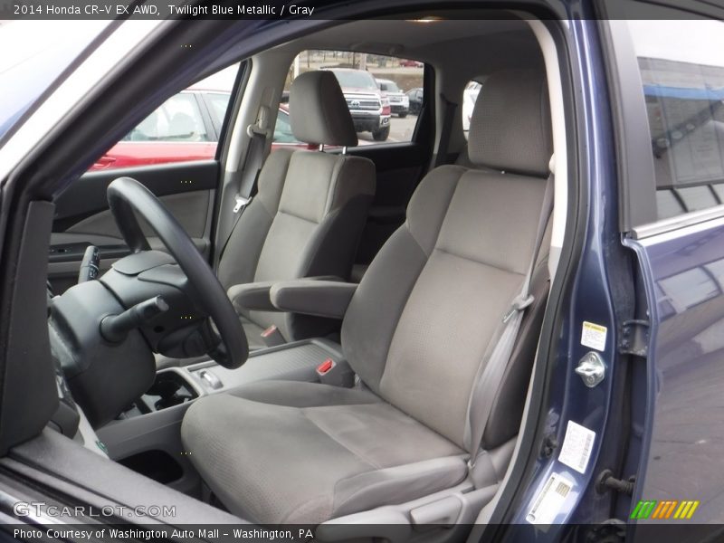 Twilight Blue Metallic / Gray 2014 Honda CR-V EX AWD