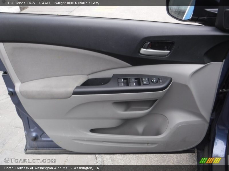 Twilight Blue Metallic / Gray 2014 Honda CR-V EX AWD