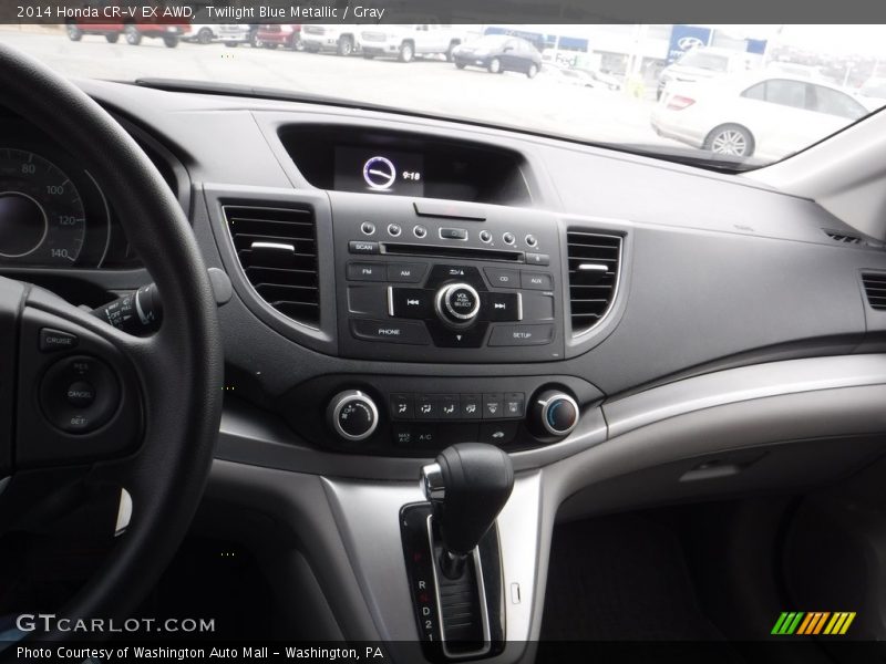 Twilight Blue Metallic / Gray 2014 Honda CR-V EX AWD